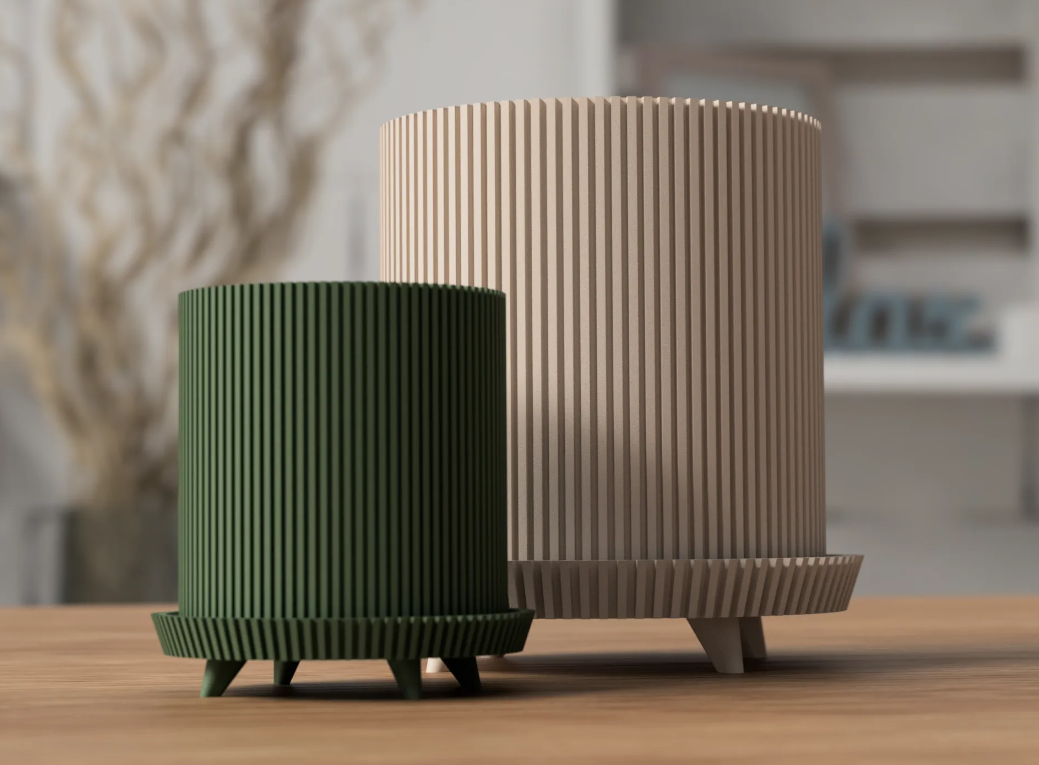 Modern Planter With Legs — 3D printed by Moon Studio 3D